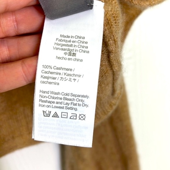 J. Crew - Tan Mock-neck 100 Percent Cashmere Long Sleeve Soft Sweater Size Sm - Picture 9 of 11